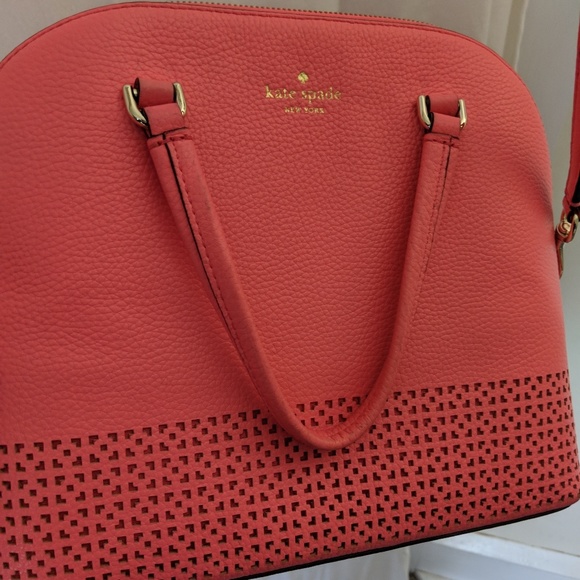 kate spade Handbags - Kate Spade Coral Pink Leather Crossbody Bag